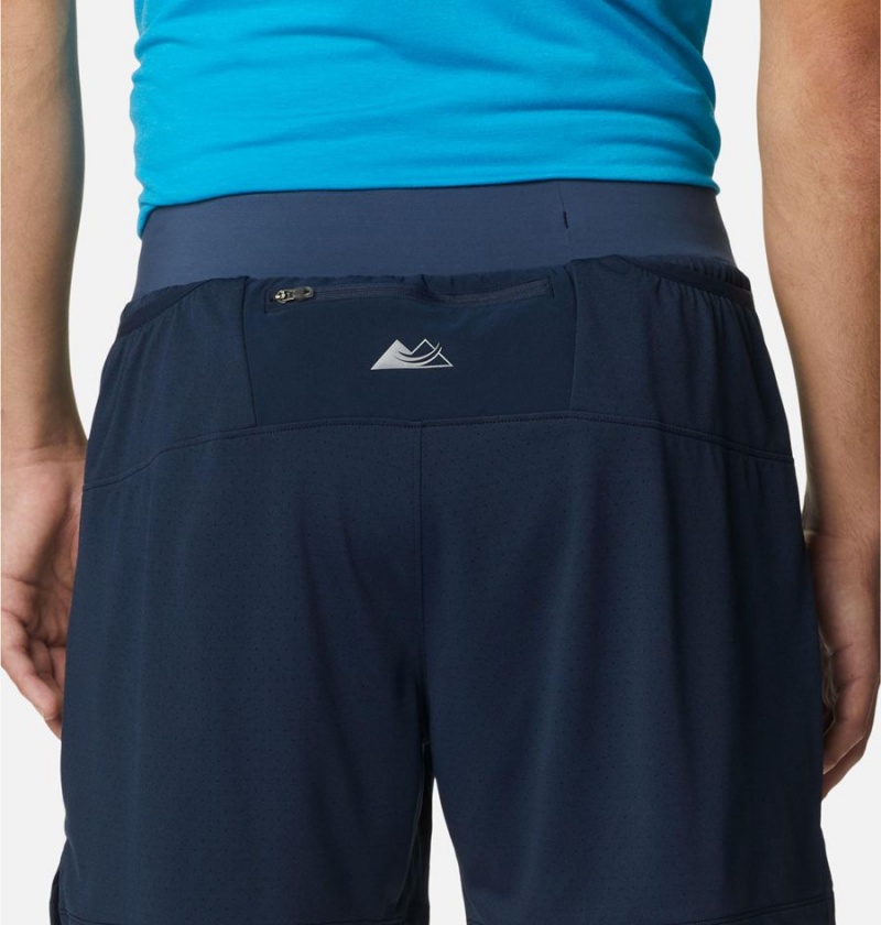 Navy Men's Columbia Endless Trail 2-in-1 Shorts | DSZXH-6195