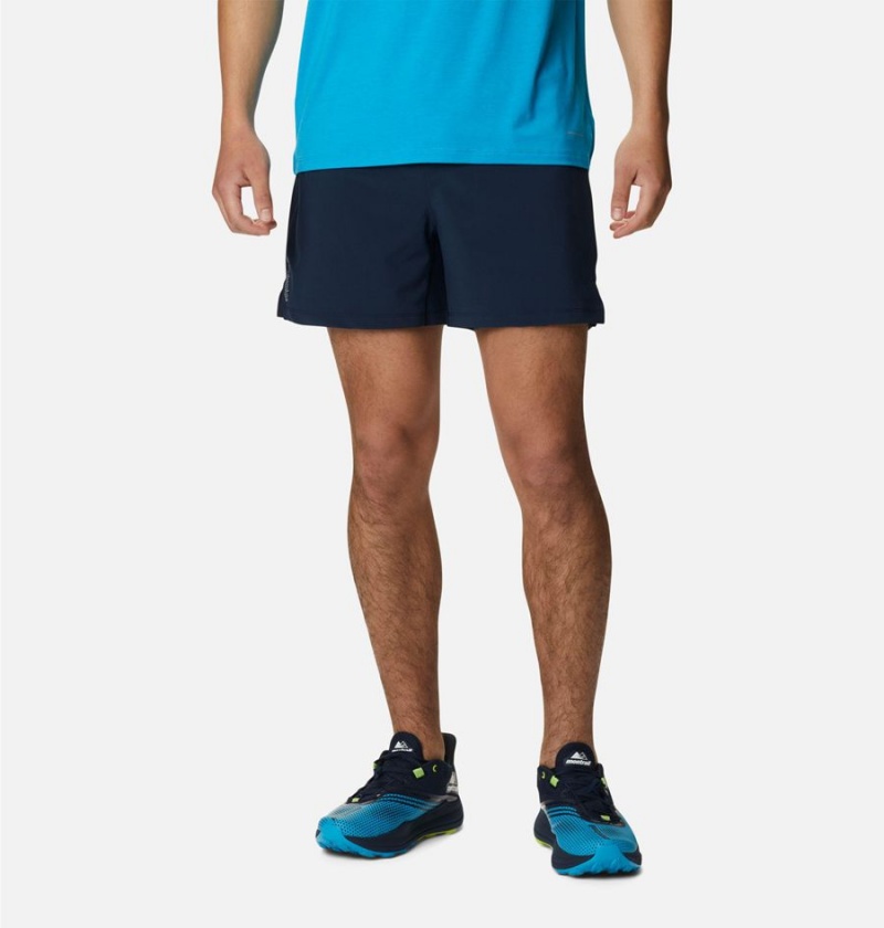 Navy Men\'s Columbia Endless Trail 2-in-1 Shorts | DSZXH-6195