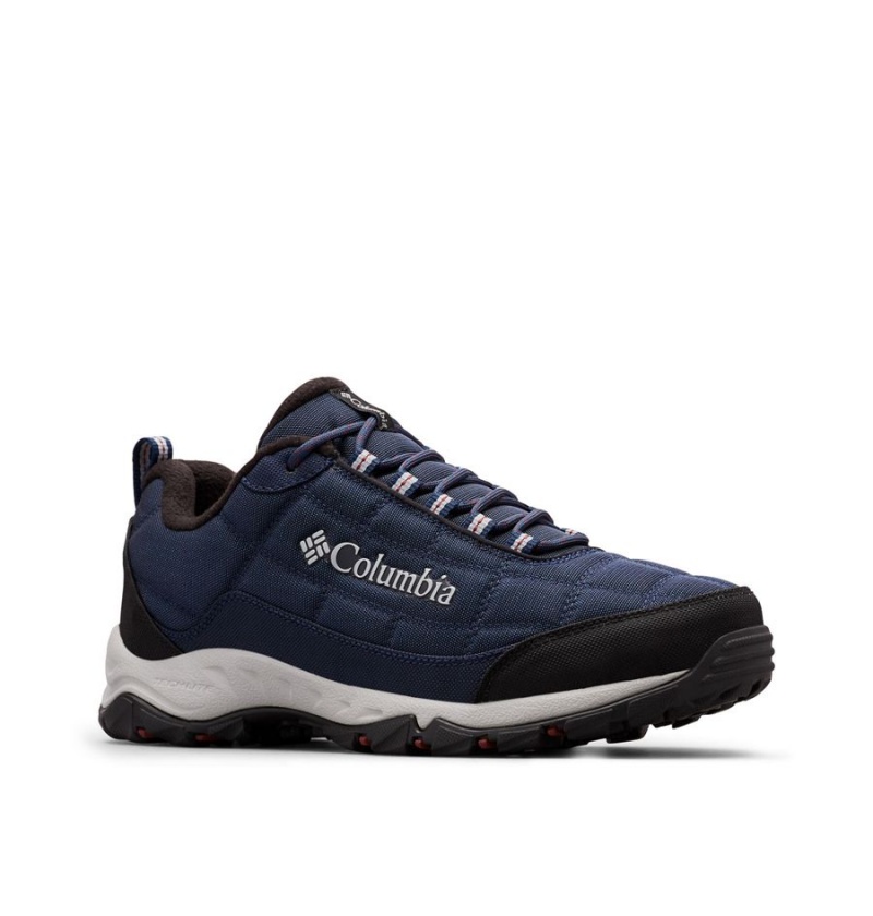 Navy Men's Columbia Firecamp Fleece Lined Hiking Shoes | FZUGC-6510