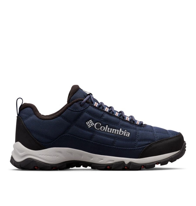 Navy Men\'s Columbia Firecamp Fleece Lined Hiking Shoes | FZUGC-6510