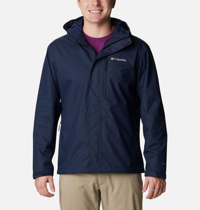 Navy Men\'s Columbia Hikebound Rain Jacket | CRJBY-6928