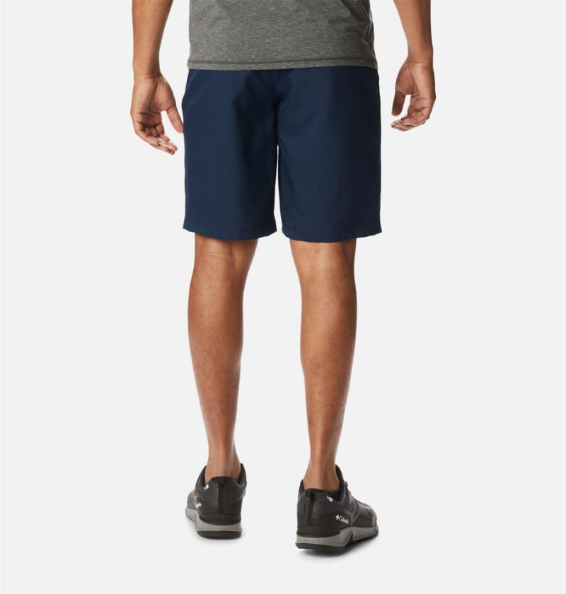 Navy Men's Columbia Iron Mountain Trail Shorts | XIUGK-9415