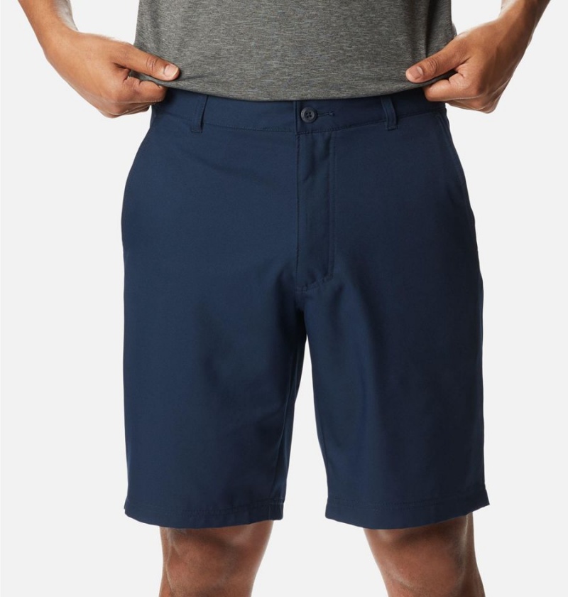 Navy Men's Columbia Iron Mountain Trail Shorts | XIUGK-9415