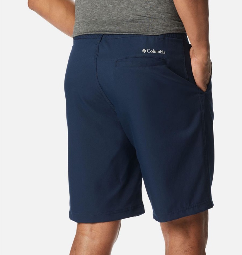 Navy Men's Columbia Iron Mountain Trail Shorts | XIUGK-9415