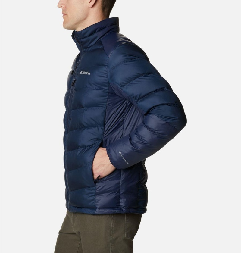 Navy Men's Columbia Labyrinth Loop Omni Heat Infinity Insulated Puffer Jacket | HWCAB-2539