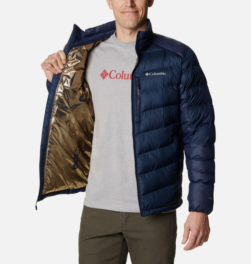 Navy Men's Columbia Labyrinth Loop Omni Heat Infinity Insulated Puffer Jacket | HWCAB-2539