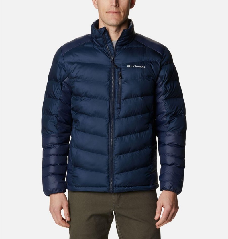 Navy Men's Columbia Labyrinth Loop Omni Heat Infinity Insulated Puffer Jacket | HWCAB-2539