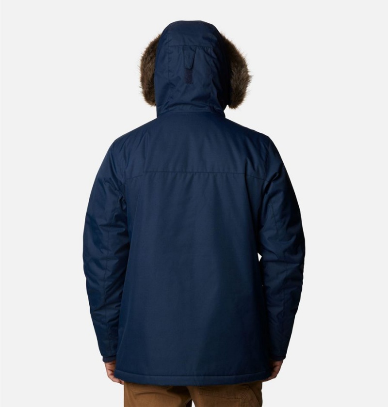 Navy Men's Columbia Leif Trail Coats | CZGJN-2746