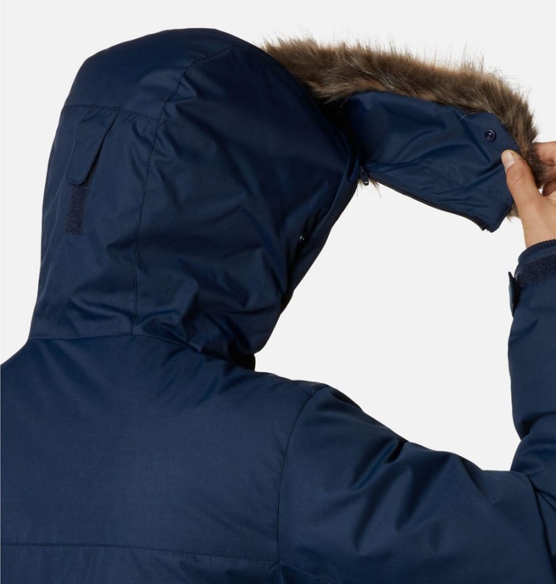 Navy Men's Columbia Leif Trail Coats | CZGJN-2746