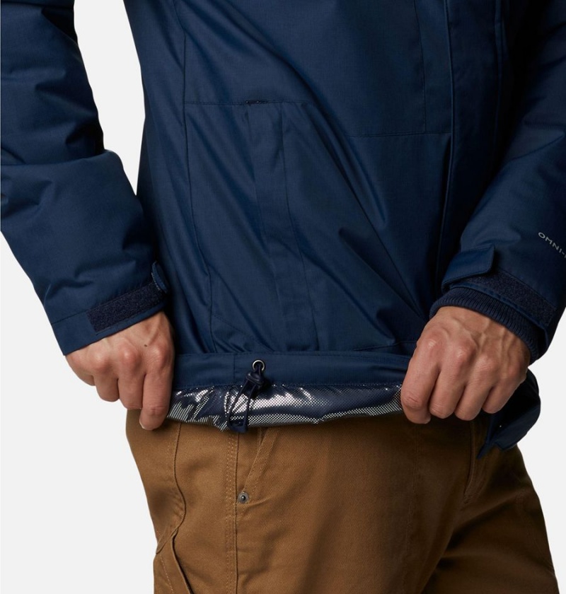 Navy Men's Columbia Leif Trail Coats | CZGJN-2746