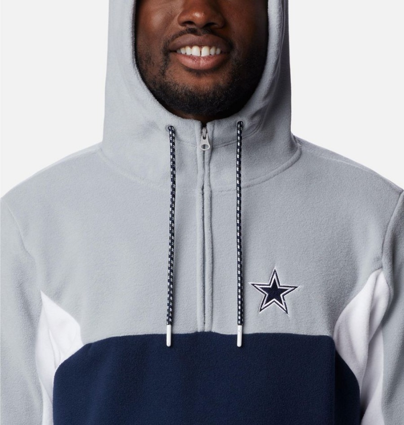 Navy Men's Columbia Lodge Fleece - Dallas Cowboys Hoodie | VOUNH-9053