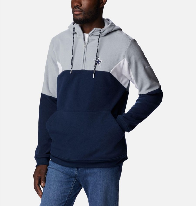 Navy Men's Columbia Lodge Fleece - Dallas Cowboys Hoodie | VOUNH-9053