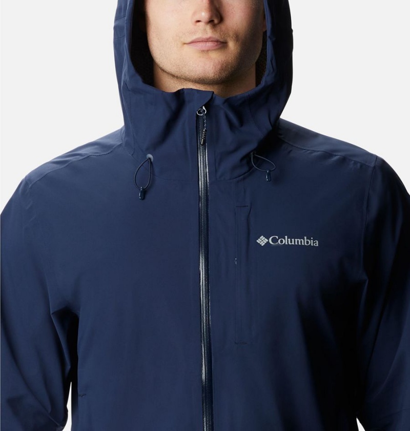 Navy Men's Columbia Omni-Tech Ampli-Dry Shell Rain Jacket | VKCQU-9438