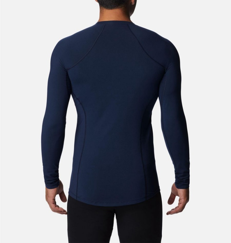 Navy Men's Columbia Omni Heat Midweight Baselayer Crew T-Shirt | REVGP-9720