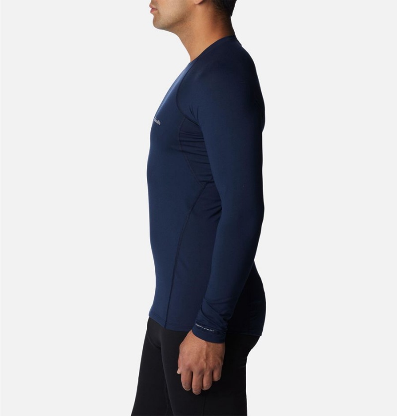 Navy Men's Columbia Omni Heat Midweight Baselayer Crew T-Shirt | REVGP-9720