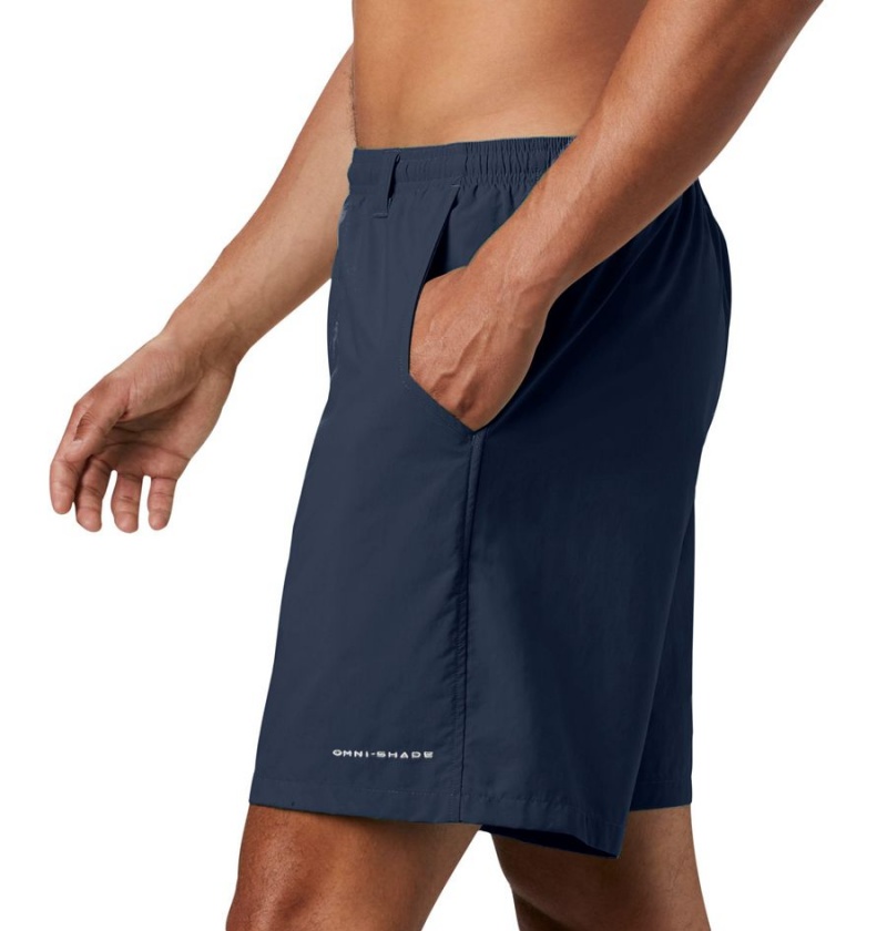 Navy Men's Columbia PFG Backcast III Water Shorts | KNSOP-4630