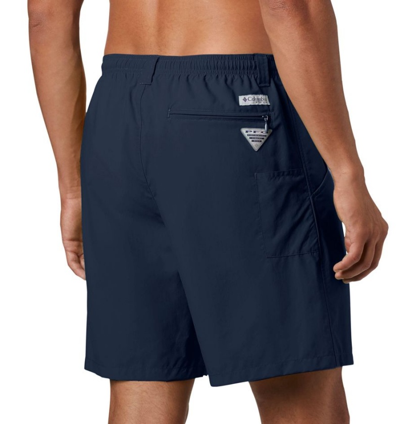 Navy Men's Columbia PFG Backcast III Water Shorts | KNSOP-4630