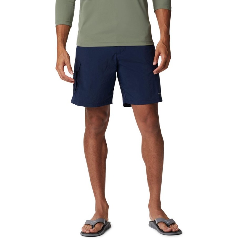 Navy Men\'s Columbia PFG Bahama Shorts | DRVEF-9123