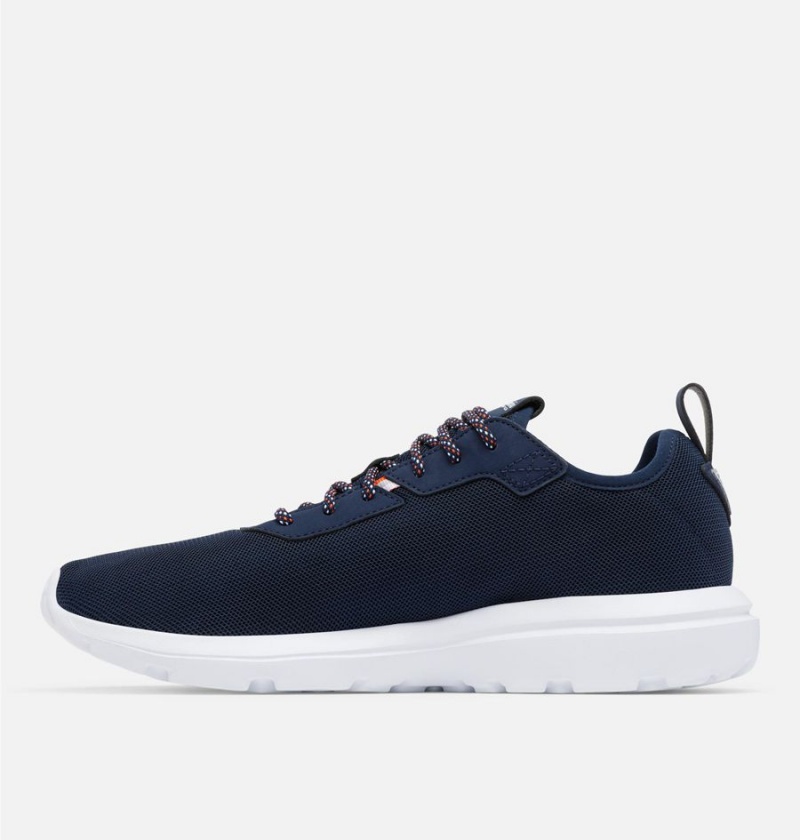 Navy Men's Columbia PFG Low Drag Lite Sneakers | HRLYB-7905