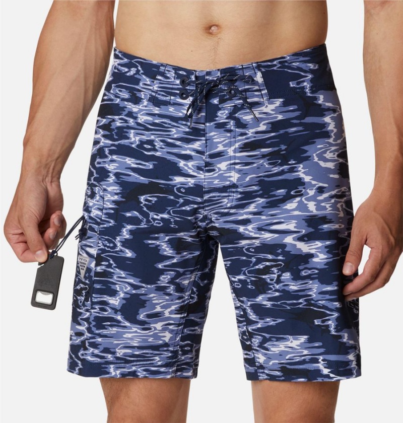 Navy Men's Columbia PFG Offshore II Board Shorts | APVGT-9107