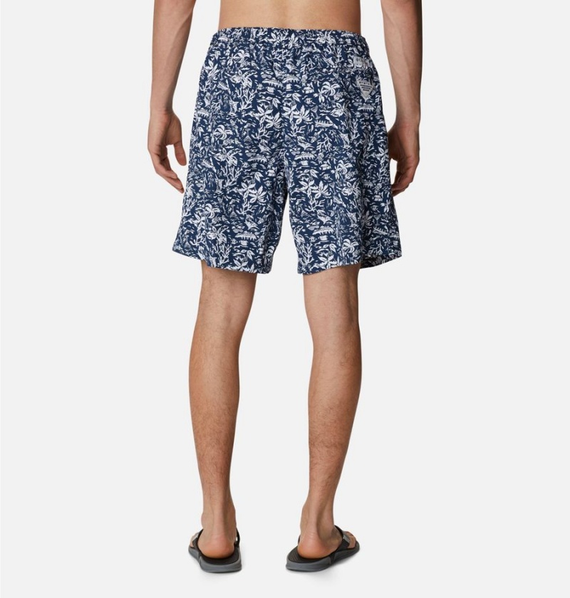 Navy Men's Columbia PFG Super Backcast Water Shorts | IDRWC-6547