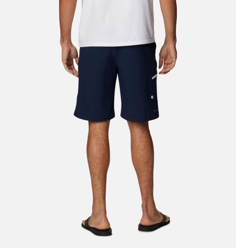 Navy Men's Columbia PFG Terminal Tackle Shorts | POMXU-9234