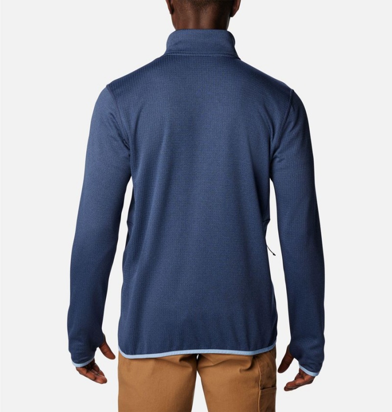 Navy Men's Columbia Park View Full Zip Fleece Jacket | HQICZ-7863