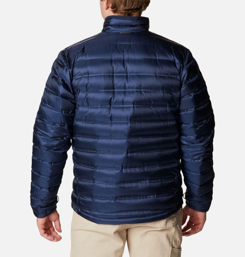 Navy Men's Columbia Pebble Peak Insulated Puffer Jacket | SIYKC-0239