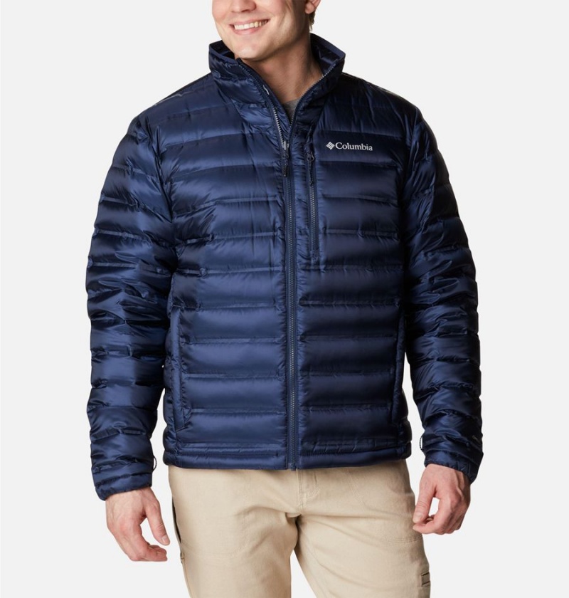 Navy Men\'s Columbia Pebble Peak Insulated Puffer Jacket | SIYKC-0239