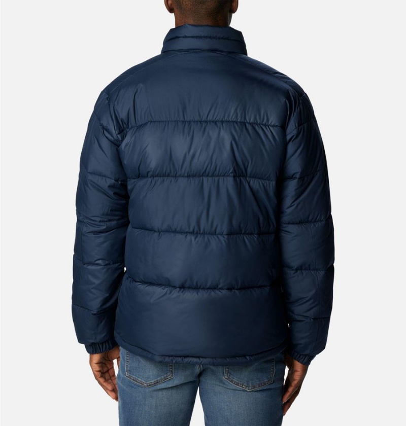 Navy Men's Columbia Pike Lake II Insulated Puffer Jacket | VJEHD-0734