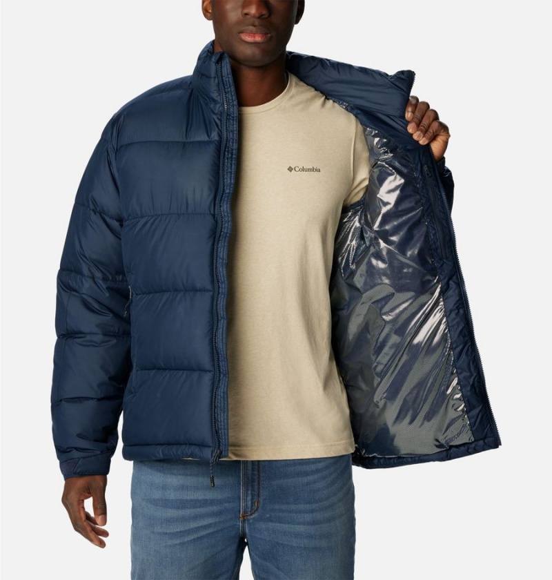 Navy Men's Columbia Pike Lake II Insulated Puffer Jacket | VJEHD-0734