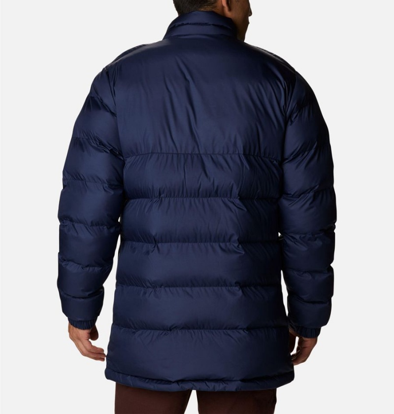 Navy Men's Columbia Pike Lake Mid Insulated Puffer Jacket | TMIEB-4015