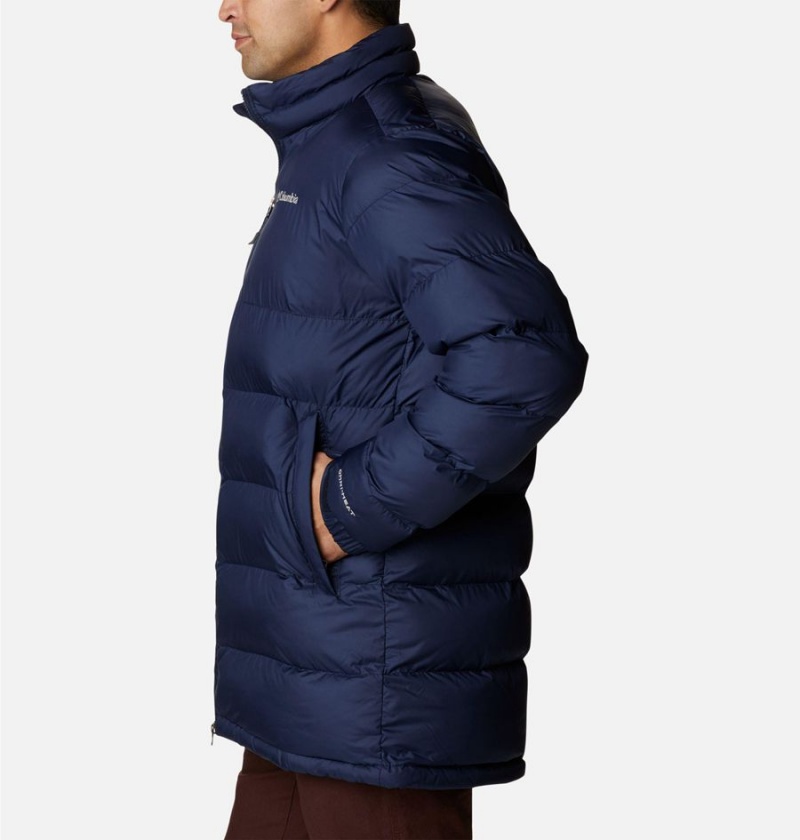 Navy Men's Columbia Pike Lake Mid Insulated Puffer Jacket | TMIEB-4015