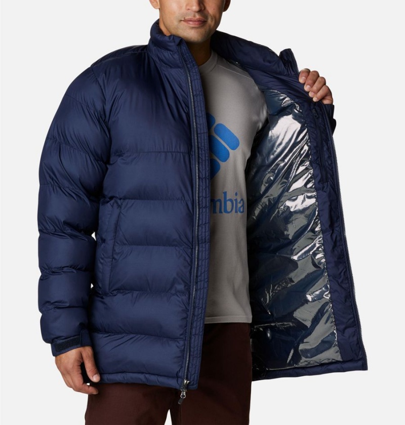 Navy Men's Columbia Pike Lake Mid Insulated Puffer Jacket | TMIEB-4015