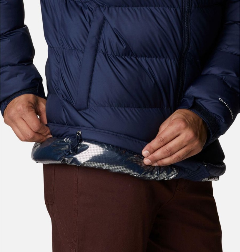 Navy Men's Columbia Pike Lake Mid Insulated Puffer Jacket | TMIEB-4015