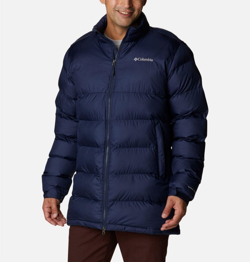 Navy Men\'s Columbia Pike Lake Mid Insulated Puffer Jacket | TMIEB-4015