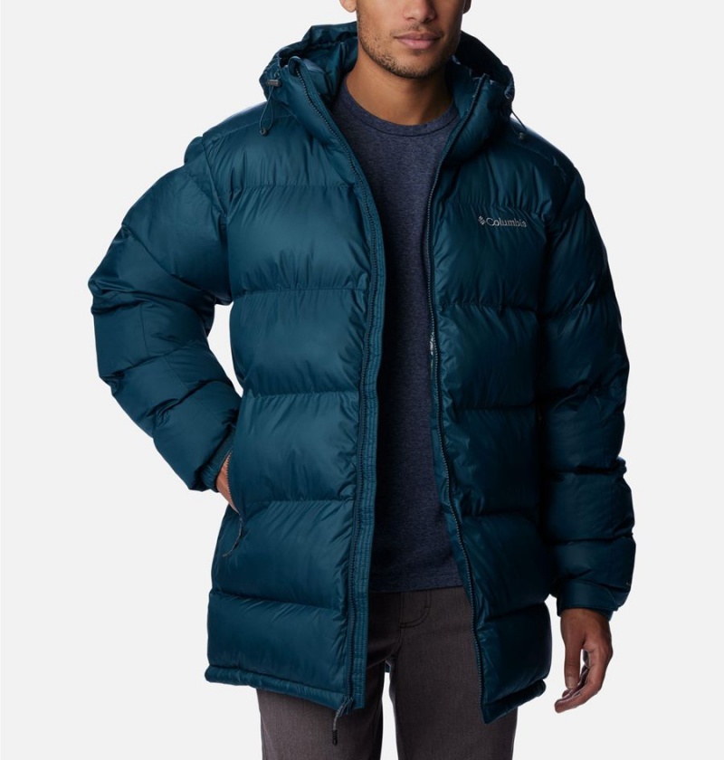 Navy Men's Columbia Pike Lake Parka Insulated Puffer Jacket | HUXDS-5408