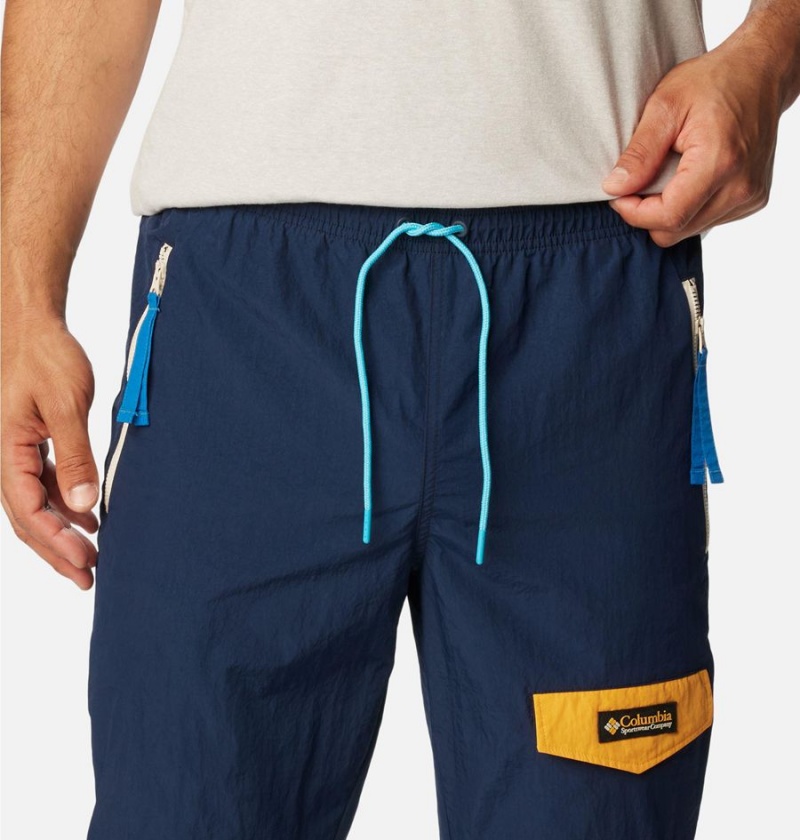 Navy Men's Columbia Riptide Retro Pants | QBSUR-0642