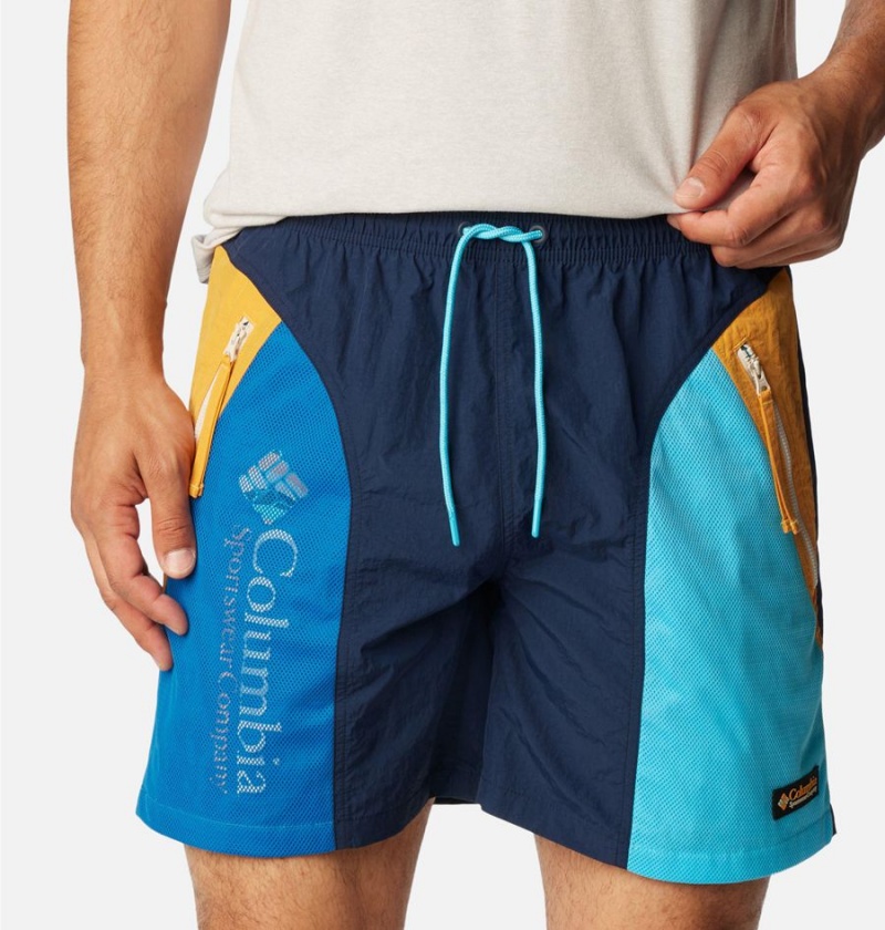 Navy Men's Columbia Riptide Retro Shorts | ASJMW-8210