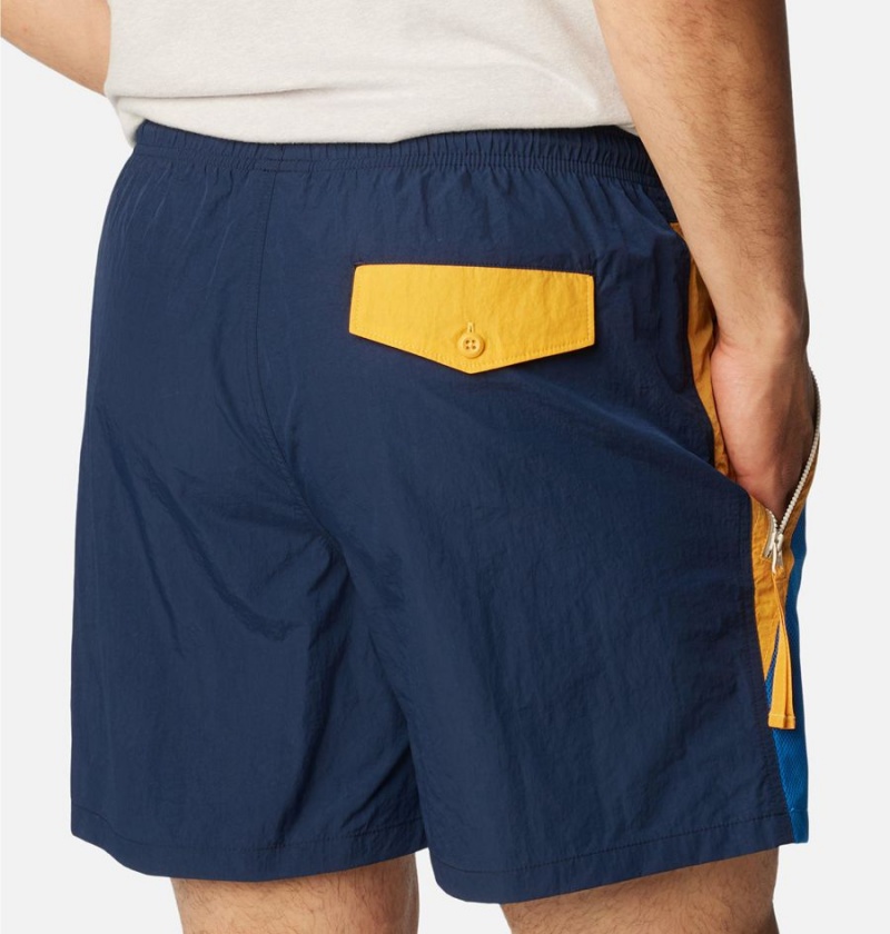 Navy Men's Columbia Riptide Retro Shorts | ASJMW-8210