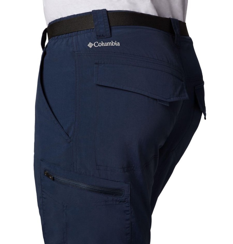 Navy Men's Columbia Silver Ridge Convertible Pants | UOYGS-3719