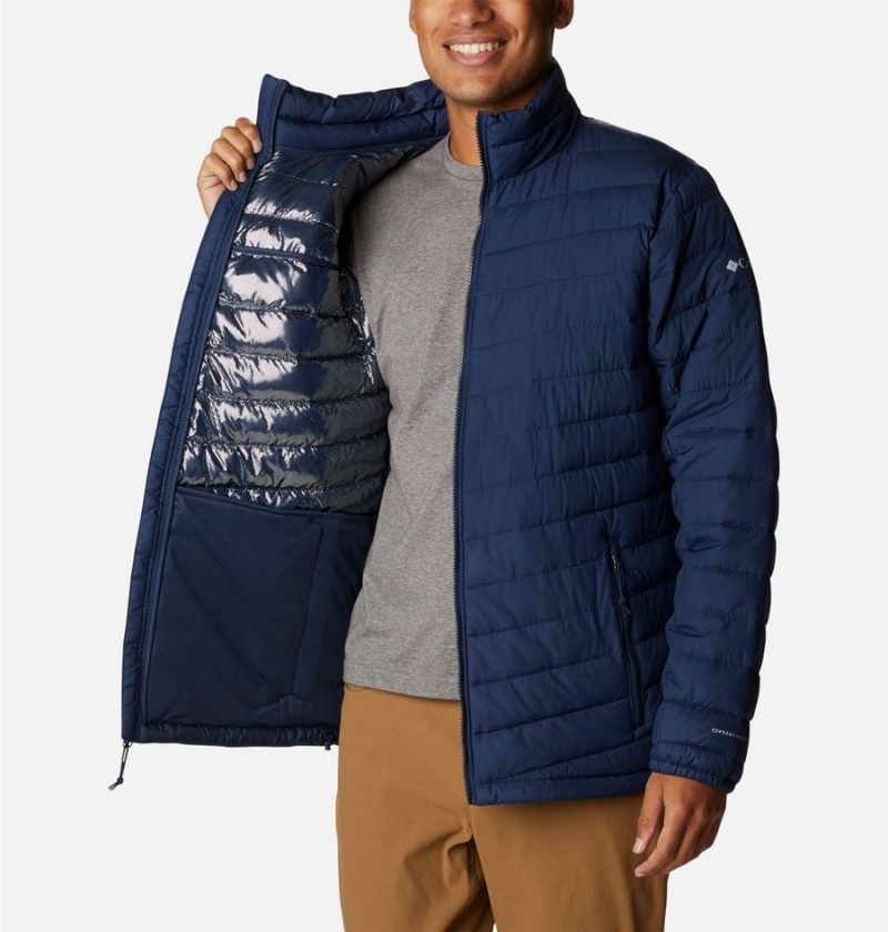 Navy Men's Columbia Slope Edge Insulated Puffer Jacket | WMVDA-9863