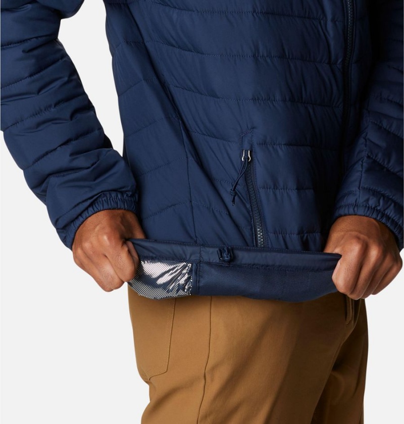 Navy Men's Columbia Slope Edge Insulated Puffer Jacket | WMVDA-9863