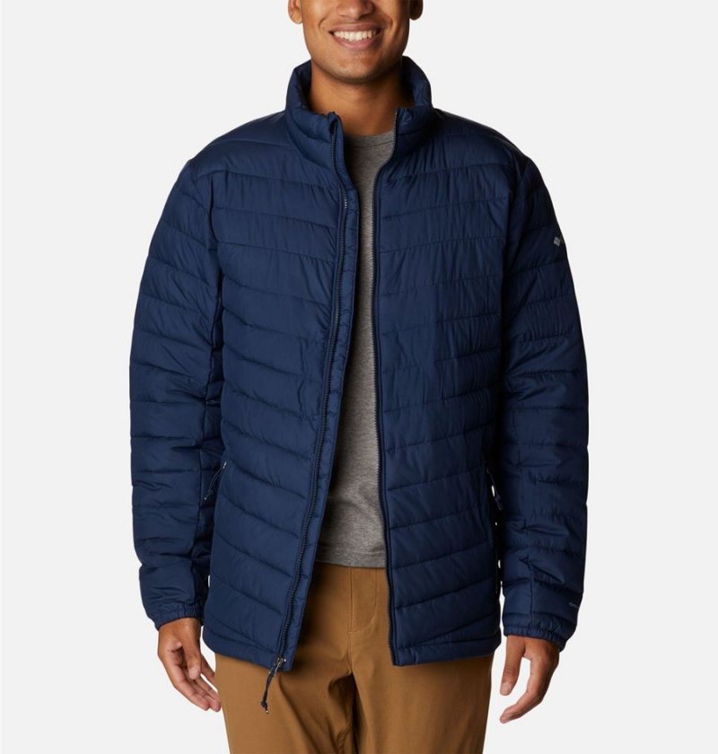 Navy Men's Columbia Slope Edge Insulated Puffer Jacket | WMVDA-9863