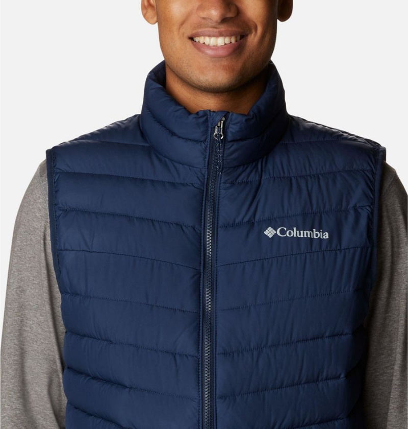 Navy Men's Columbia Slope Edge Vest | FIWYN-9201