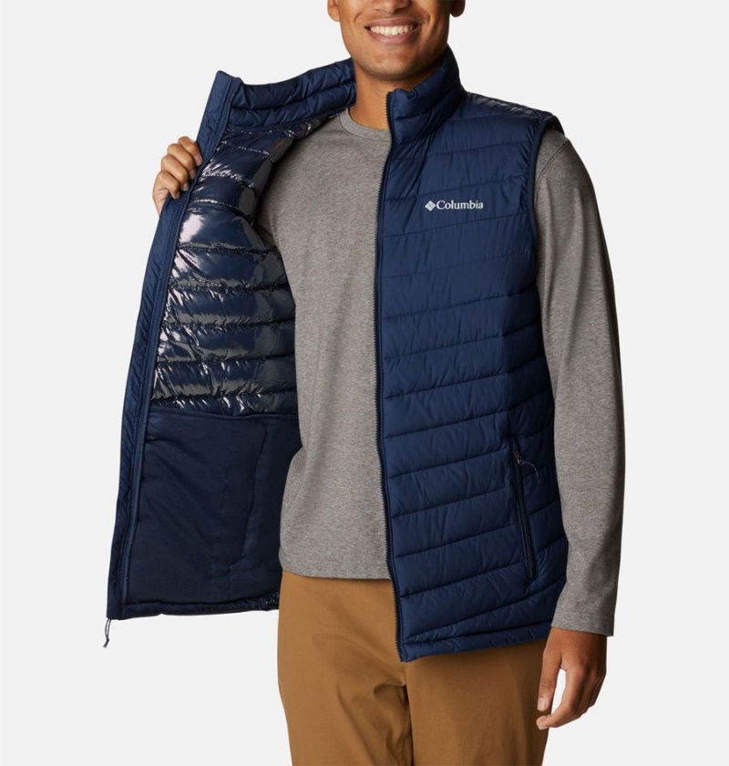 Navy Men's Columbia Slope Edge Vest | FIWYN-9201