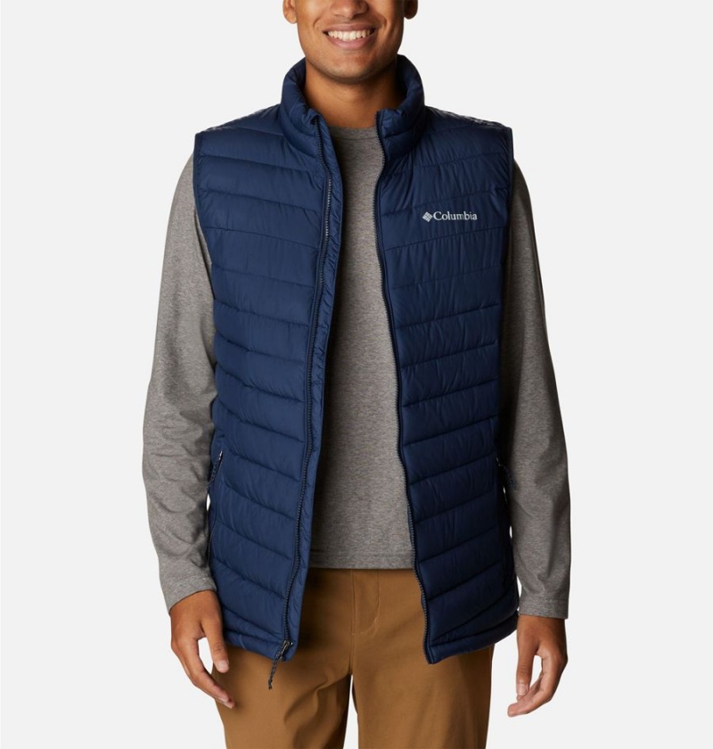 Navy Men's Columbia Slope Edge Vest | FIWYN-9201