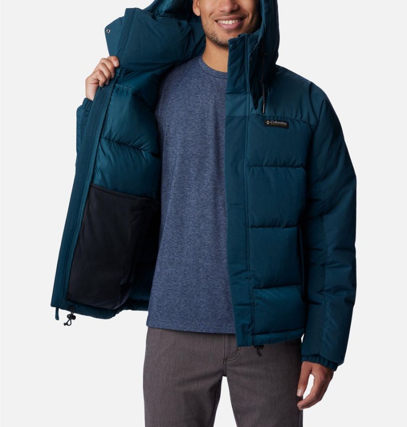 Navy Men's Columbia Snowqualmie Insulated Puffer Jacket | INCZL-3479