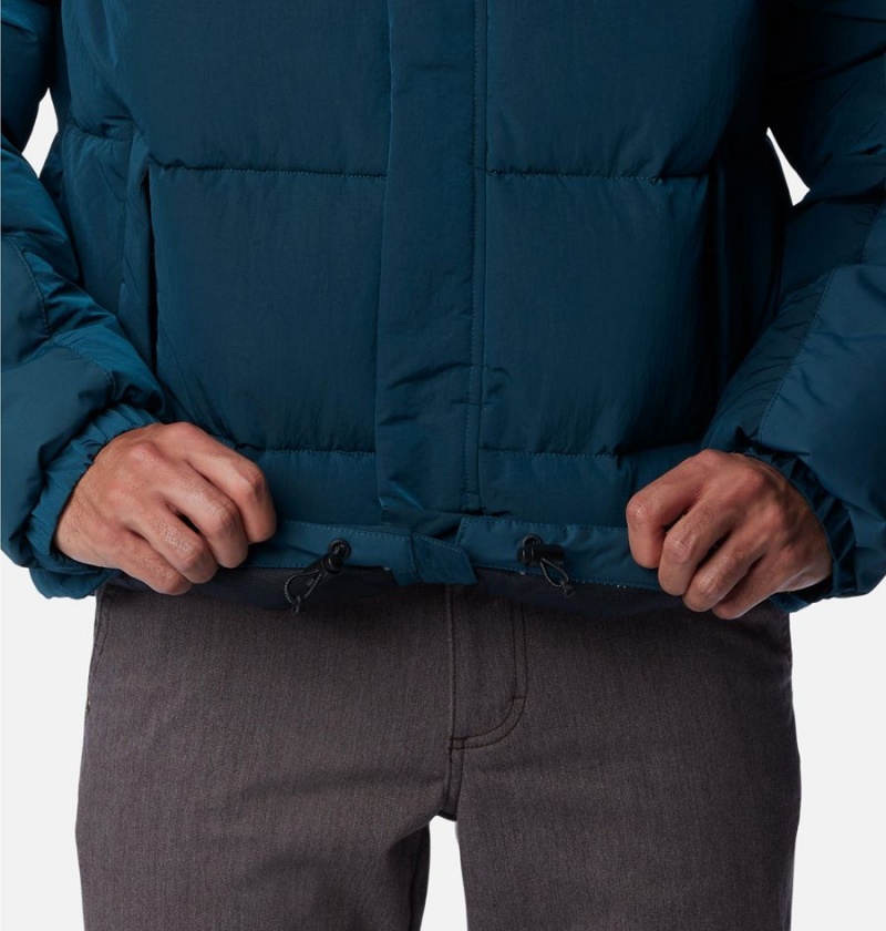 Navy Men's Columbia Snowqualmie Insulated Puffer Jacket | INCZL-3479