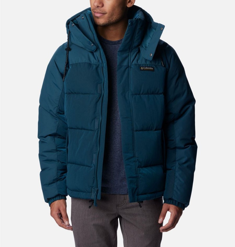 Navy Men's Columbia Snowqualmie Insulated Puffer Jacket | INCZL-3479